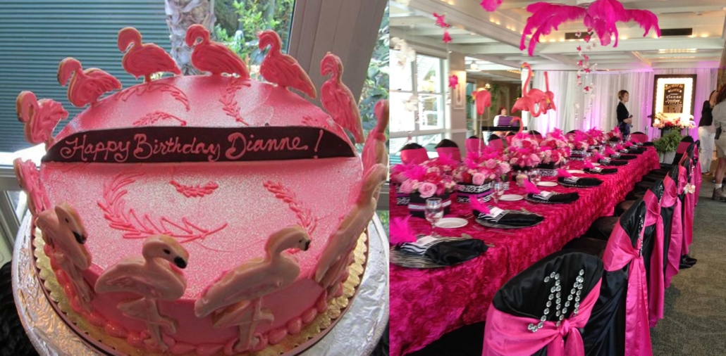 Flamingo Birthday Party, pink floral design, San Diego,