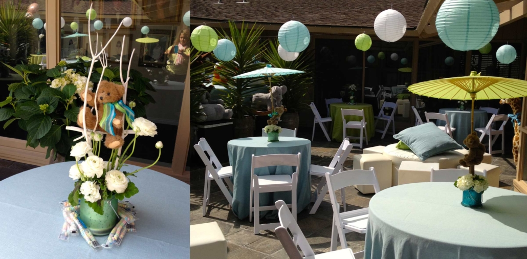 Baby Shower Boy, San Diego floral design, party,