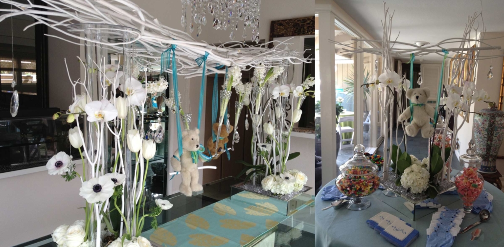 Baby Shower Boy, San Diego floral design, party,