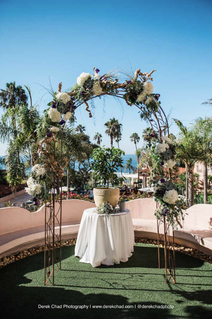 San Diego wedding flowers, Purple and White floral, La Valencia venue