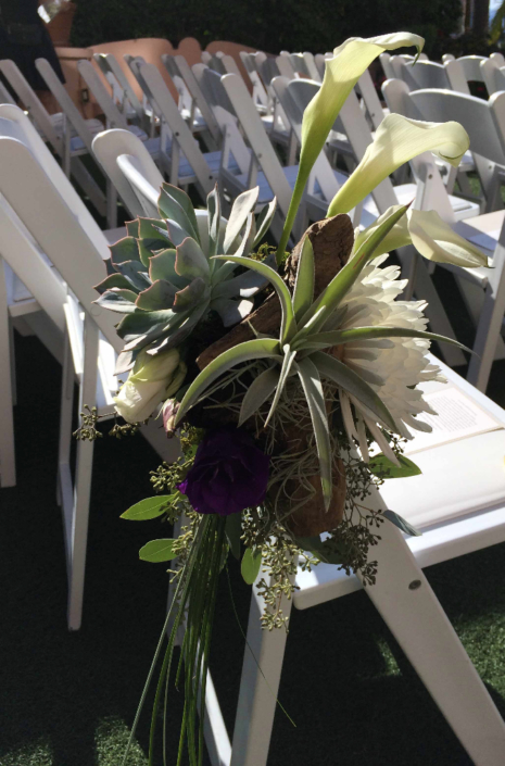 San Diego wedding flowers, Purple and White floral, La Valencia venue
