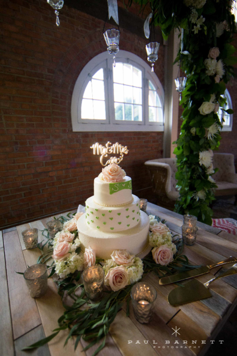 The Brick SD wedding venue, Traditional wedding flowers, indoor reception,