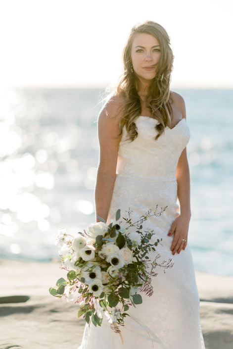 Beach Wedding Bride White Bouquet