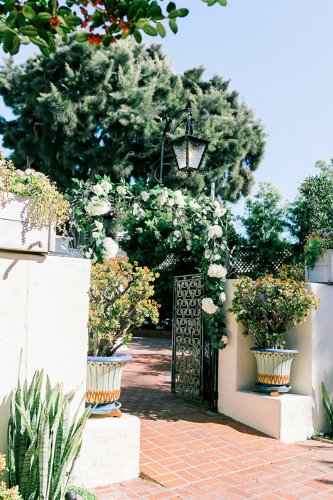 Beach Wedding White Entrance Floral Arrangement