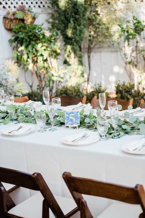 Beach Wedding Table Setting Flowers