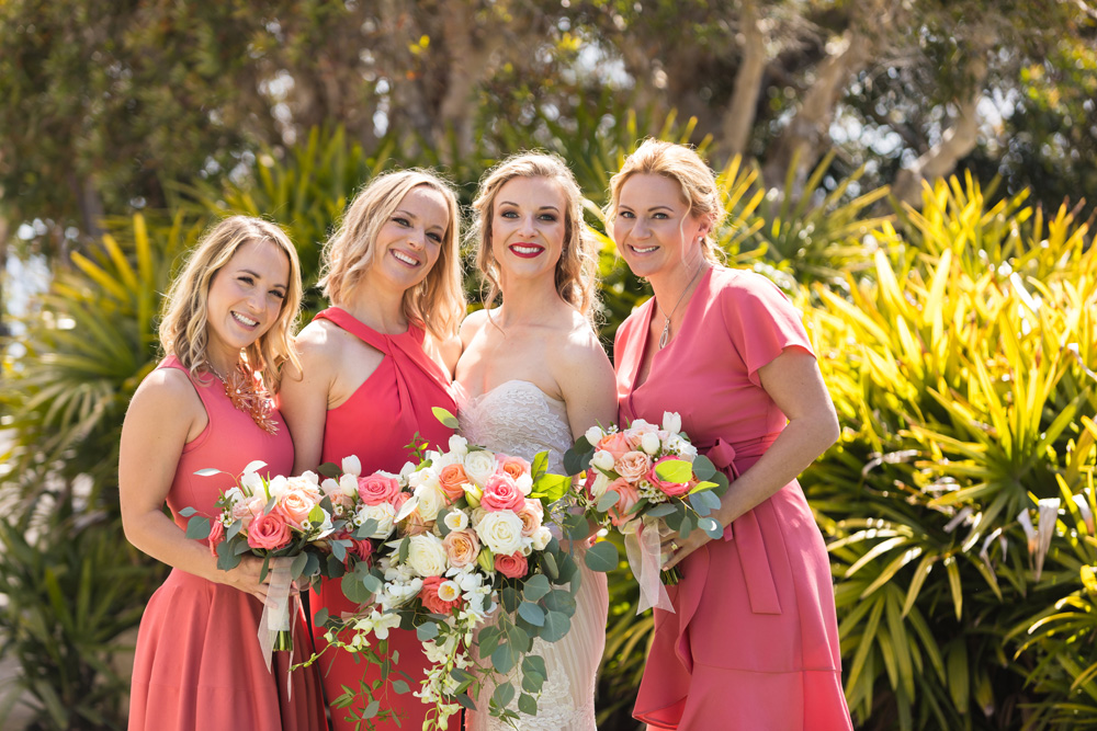 Wedding Bridesmaids Bouquets Pink Del Mar
