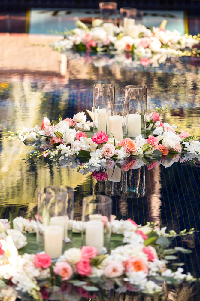 Wedding Floral Wreath Candle Holder Pond