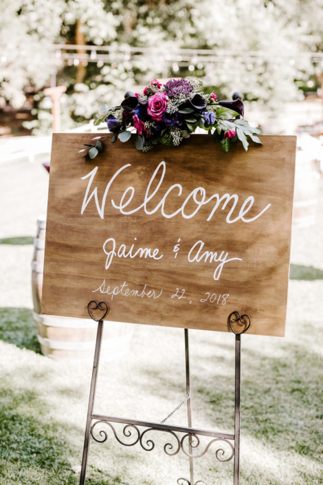 Rustic Wood Wedding Welcome Sign