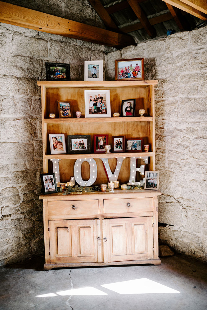 Rustic Wood Wedding Love Shelf