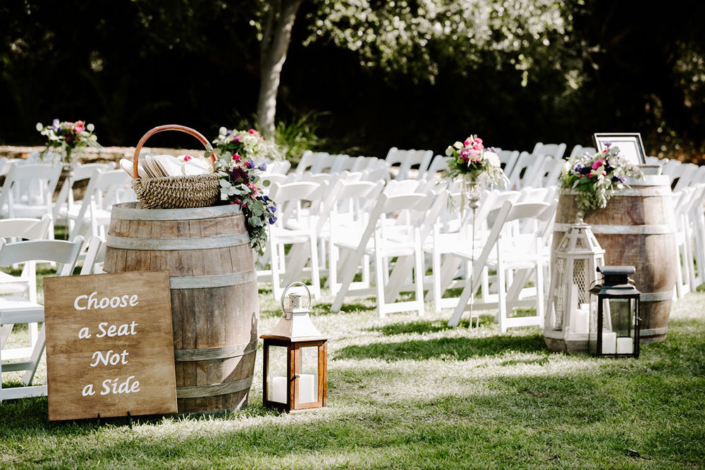 Rustic Wood Wedding Seat