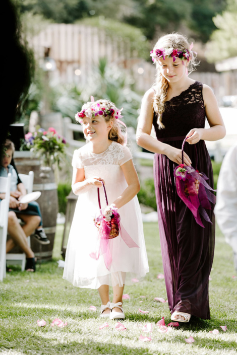 Rustic Wood Wedding Flower Girls