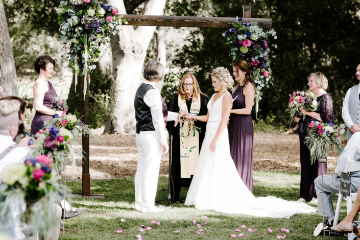 Rustic Wood Wedding Bridal Ceremony Flowers